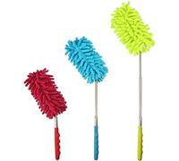 Vivid 3 x EXTENDABLE DUSTER EXTENDABLE MICROFIBER DUSTER CLEANING FEATHER EXTENDING BRUSH TELESCOPIC DUST BY CG TRADERS