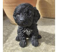 Vivid Arts Black Cockapoo Puppy Pet Pals Garden Ornament