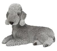 Vivid Arts Blue Bedlington Terrier Ornament - Realistic Dog Garden Decoration | Indoor & Outdoor Décor