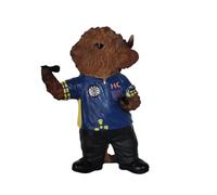 Vivid Arts Dart Player Highland Cattle Statue Hand-Painted Resin Figurine Novelty Garden & Home Decor Blue Dart Themed Ornament