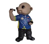 Vivid Arts Dart Player Meerkat Statue Hand-Painted Resin Figurine Novelty Garden & Home Decor Blue Dart Themed Ornament