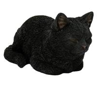 Vivid Arts Dreaming Cat Black Ornament - Peaceful Sleeping Cat Figure | Indoor & Outdoor Home & Garden Décor