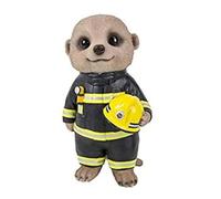 Vivid Arts - Fireman Baby Meerkat Home or Garden Decoration (XMK-2327-D)