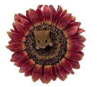 Vivid Arts - Hanging Harvest Mouse Red Sunflower - Indoor & Outdoor - Garden Decor