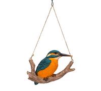 Vivid Arts Hanging Kingfisher on Branch - Hanging Garden Ornament (HGF-016)