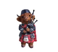 Vivid Arts - Highland Cattle Bagpiper - XHC-4004-D