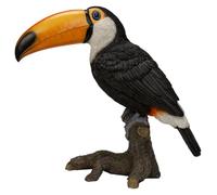 Vivid Arts Large Toucan Ornament - Realistic Resin Tropical Bird Statue | Indoor & Outdoor Garden Decoration | 31.7cm Tall
