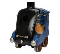 Vivid Arts Mallard Train Robin Birdhouse (Blue) - Whimsical Garden Nesting Box | Indoor & Outdoor Décor
