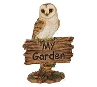 Vivid Arts - My Garden Sign Barn Owl Realistic Decoration, MG-BARN-F, H: 16cm, Multicolored