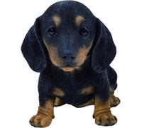 Vivid Arts Pet Pal Black/brown Dachshund Puppy Garden Ornament