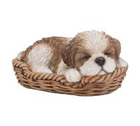 Vivid Arts Pet Pal Brown ShihTzu Puppy In Basket