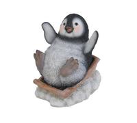 Vivid Arts Playful Sledging Penguin Christmas Ornament