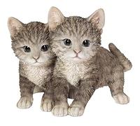 Vivid Arts - Playful Tabby Kittens Home or Garden Decoration, RL-PF43-D, H: 17cm