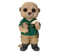 Vivid Arts - Resin Baby Meerkat Zookeeper Home or Garden Decoration, XMK-2378-D, 23cm