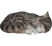 Vivid Arts Sleeping Tabby Cat Garden Ornament