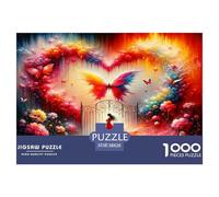 Vivid Butterflies 1000 Piece Jigsaw Puzzles for Adults Fun, Challenging & Brainteasing Birthday Gifts for Women And Man Art Colorful DIY Craft 38x26cm/1000pcs