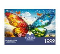 Vivid Butterflies 1000 Piece Jigsaw Puzzles for Adults Impossible Beautiful Home Decoration Art Colorful DIY Craft 38x26cm/1000pcs