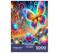 Vivid Butterflies 1000 Piece Jigsaws for Adults Educational Games Beautiful Home Decoration Art Colorful DIY Craft 38x26cm/1000pcs