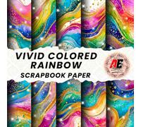 VIVID COLORED RAINBOW SCRAPBOOK PAPER: DOUBLE-SIDED SHEETS FOR SCRAPBOOKING, COLLAGE & DECORATIVE CRAFT PAPERS FOR WRAPPING.