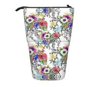 Vivid Colorful Garden Vertical Retractable Pencil Case Stationery Box Adult Office Organizer Box