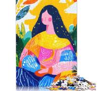 Vivid Fauvist Vision of The Mona Lisa Puzzle for Adults And Teenagers 500 Pieces Puzzles for Adults Puzzles Home Decoration Puzzle Toys 500pcs (52x38cm)