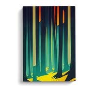 Vivid Forest Canvas Print | Gallery Wrapped 30mm Frame Wall Art | 30x20 inches | Ready to Hang | Contemporary Landscape Picture | Living Room Bedroom Lounge Office