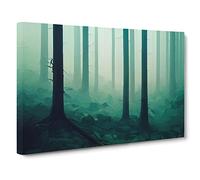 Vivid Forest Canvas Print | Gallery Wrapped 30mm Frame Wall Art | 30x20 inches | Ready to Hang | Contemporary Landscape Picture | Living Room Bedroom Lounge Office
