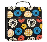 Vivid Gear Bash 3 Ringing 1.5 inch Zippered Binder Bag with Shoulder Strap Easy to Carry Document Organizer for Office School