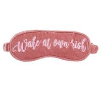 Vivid Hue Sleep Mask for Women Velvet Sleeping Mask Travel Nap Lightweight Blindfold Eye Mask Funny Embroidery (Wake at Own Risk)