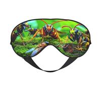 Vivid Insect Print Sleep Mask with Adjustable Strap, Comfortable Eye Cover for Travel, Yoga, Napping, Sleeping & Relaxation