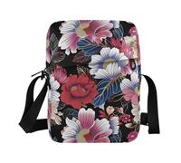 Vivid Japanese Style Flowers messenger bag for women Vegan Leather over the shoulder bags for men Shopping Shoulder Hand Bags