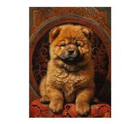 Vivid Jigsaw Puzzle for Adults, Chow Chow Puppy Portrait, 500 PCS