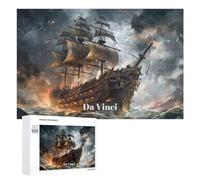 Vivid Jigsaw Puzzle for Adults, Da Vinci's Stormy Voyage, 1000 PCS