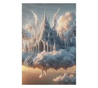 Vivid Jigsaw Puzzle for Adults, Floating Castle in The Clouds, 1000 PCS