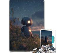 Vivid Jigsaw Puzzle for Adults, Lonely Robot on A Hill, 1000 PCS