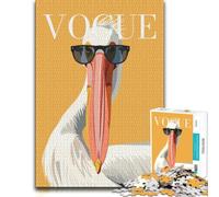 Vivid Jigsaw Puzzle for Adults, Pelican Vogue, 1000 PCS | Shared puzzle time: an activity that can be paused and resumed alone or together.