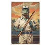 Vivid Jigsaw Puzzle for Adults, Vintage Saurian Slugger 5, 1000 PCS