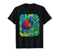 Vivid Kiwi Expressionist Brush Art T-Shirt