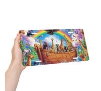 Vivid Noah'S Ark Aluminum License Plate 6 X 12 Inch Metal Car Novelty Vanity Decoration Front License Plate Cover Car Decor Accessory