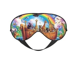 Vivid Noah's Ark Print Sleep Mask with Adjustable Strap, Comfortable Eye Cover for Travel, Yoga, Napping, Sleeping & Relaxation