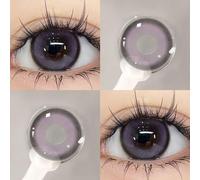 (vivid orchid, -7.50) KSSEYE Purple Contact Lenses with Graded 2Pcs (1 Pair) Soft Lens Eye Contact Natural 14.5mm 14.2mm Yearly Use
