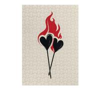 Vivid Picture Puzzle for Adults, Burning Hearts Illustration, 300 PCS