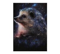 Vivid Picture Puzzle for Adults, Galactic Hedgehog Art Print -1, 300 PCS