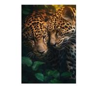 Vivid Picture Puzzle for Adults, Jaguar Love Romance Hug, 300 PCS