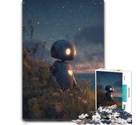 Vivid Picture Puzzle for Adults, Lonely Robot on A Hill, 300 PCS
