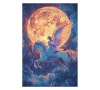 Vivid Picture Puzzle for Adults, Pegasus Moonlit Flight Fantasy, 1000 PCS