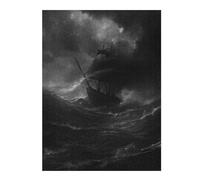 Vivid Picture Puzzle for Adults, Pirate Ship in The Storm, 500 PCS