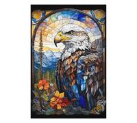 Vivid Picture Puzzle for Adults, The Eagle Stained Glass Pa, 1000 PCS