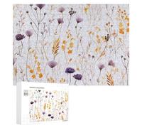 Vivid Picture Puzzle for Adults, Watercolor Wildflower Dreamscape, 300 PCS