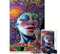 Vivid Psychedelic Dreams - Surreal Abstract Portrait Jigsaw Puzzles 1000 Pieces for Adults Strategic Think Light Recreation Clean Cut Xmas Present (50x75cm)